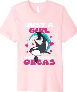 Just A Girl Who Loves Orcas Ozean Orca Premium T-Shirt