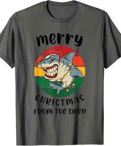 Ugly Christmas Sweater Graphic Design For Shark Orcas Lovers T-Shirt